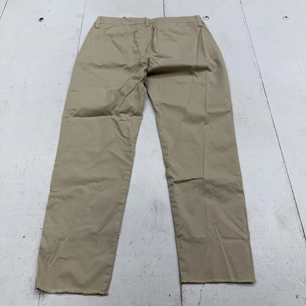 Frank & Eileen Pants Womens 6 Beige Wicklow Chino Crop Twill Stretch Pockets - Picture 8 of 9